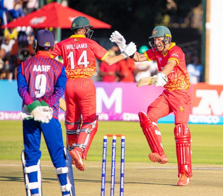 Williams, Ervine’s twin centuries inspire Zimbabwe to flying start against Nepal