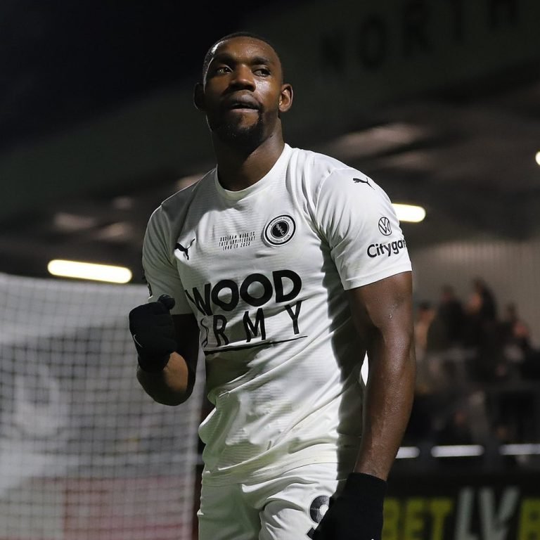 UK-based Lee Ndlovu fires brace to lead Boreham Wood to victory at Kidderminster