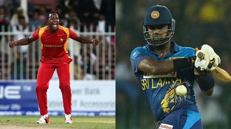 After thrashing Mathews in last over, Jongwe reveals Sri Lanka star was his childhood idol