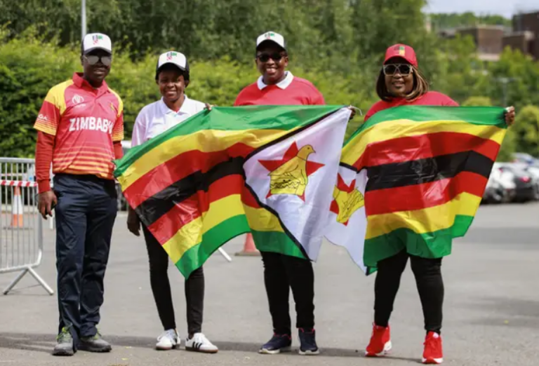 Zimbabwean cricket fans bring colour and noise to historic occasion at Stormont