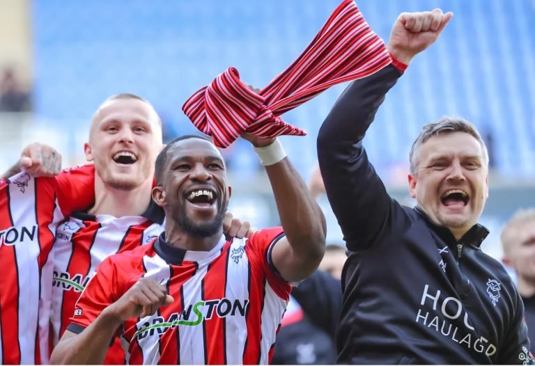 Emotional Darikwa revels in Lincoln City’s historic Championship promotion